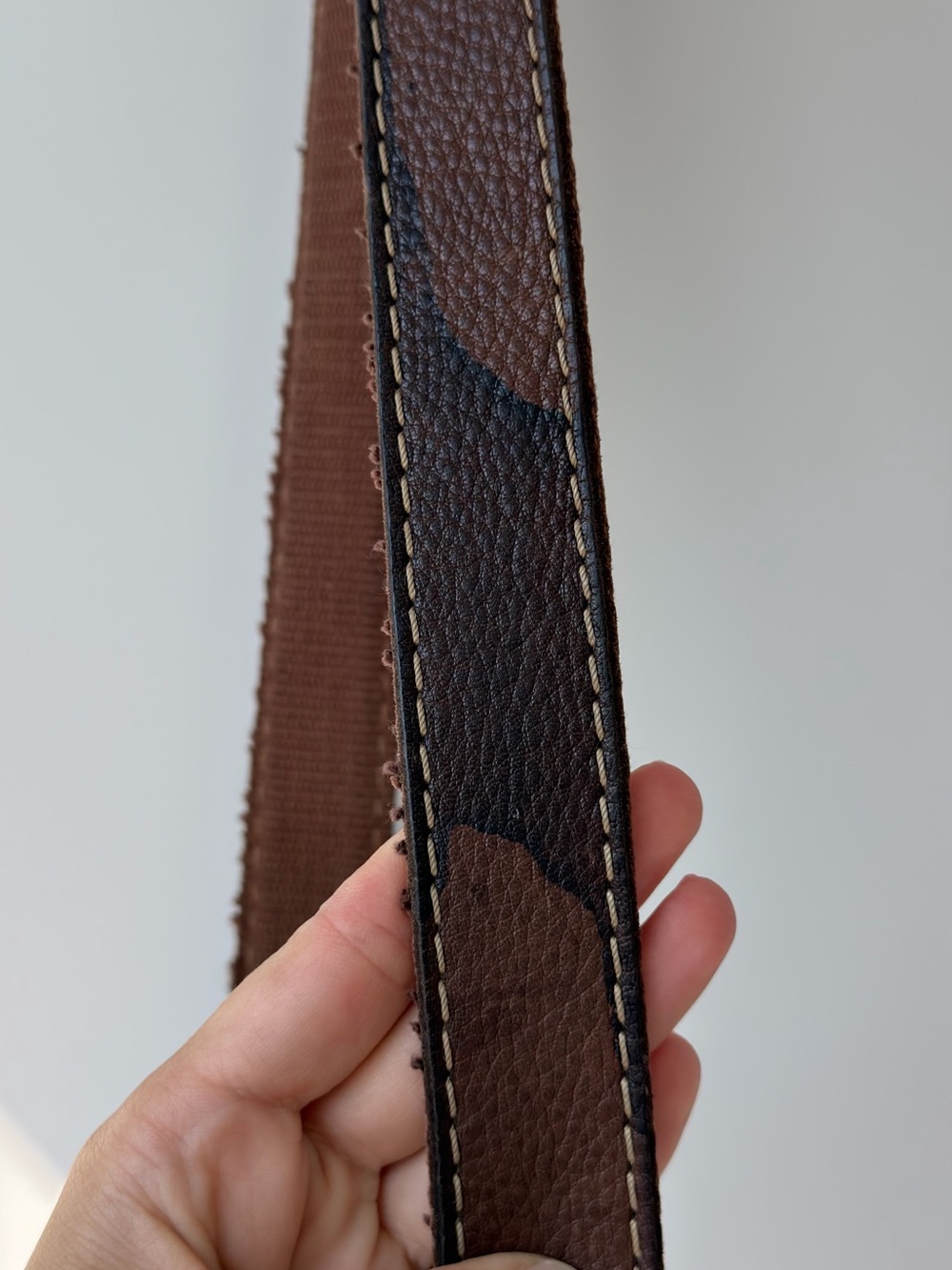 Fossil Patchwork Brown Leather & Suede Messenger Bag - Picture 10 of 10